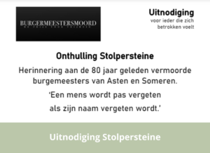 Uitnodiging Stolpersteine