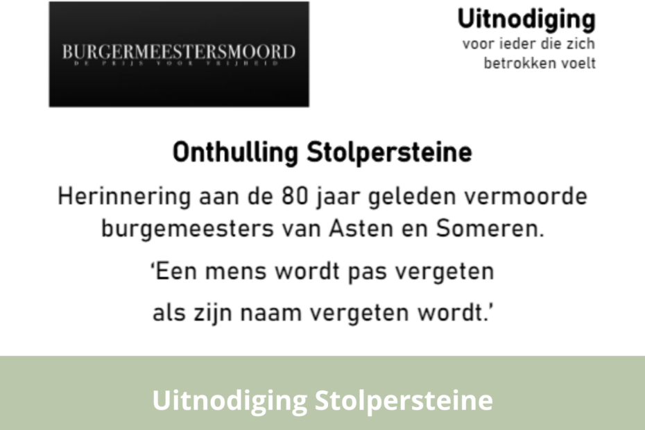 Uitnodiging Stolpersteine